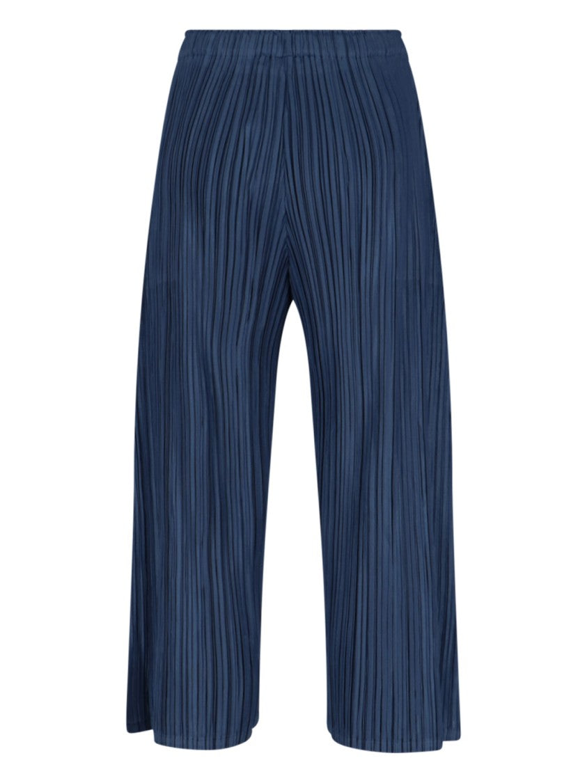 Pleats Please Pleated Relaxed Fit Trousers With Straight Leg Design
