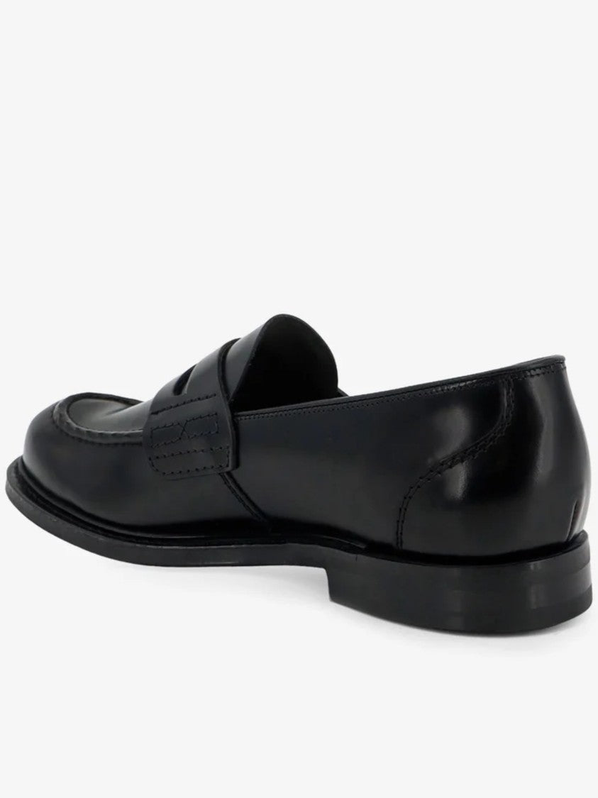 Church's Black Leather Loafer With Classic Penny Strap