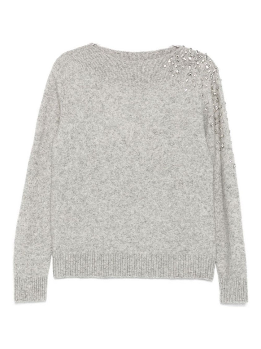 Seventy Sergio Tegon Light Grey Wool-Alpaca Blend Sweater