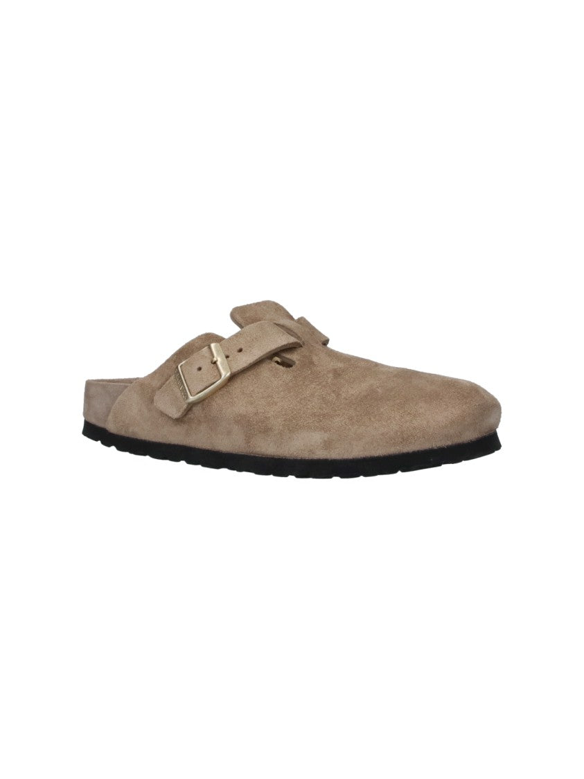 Birkenstock Taupe Boston Suede Mules