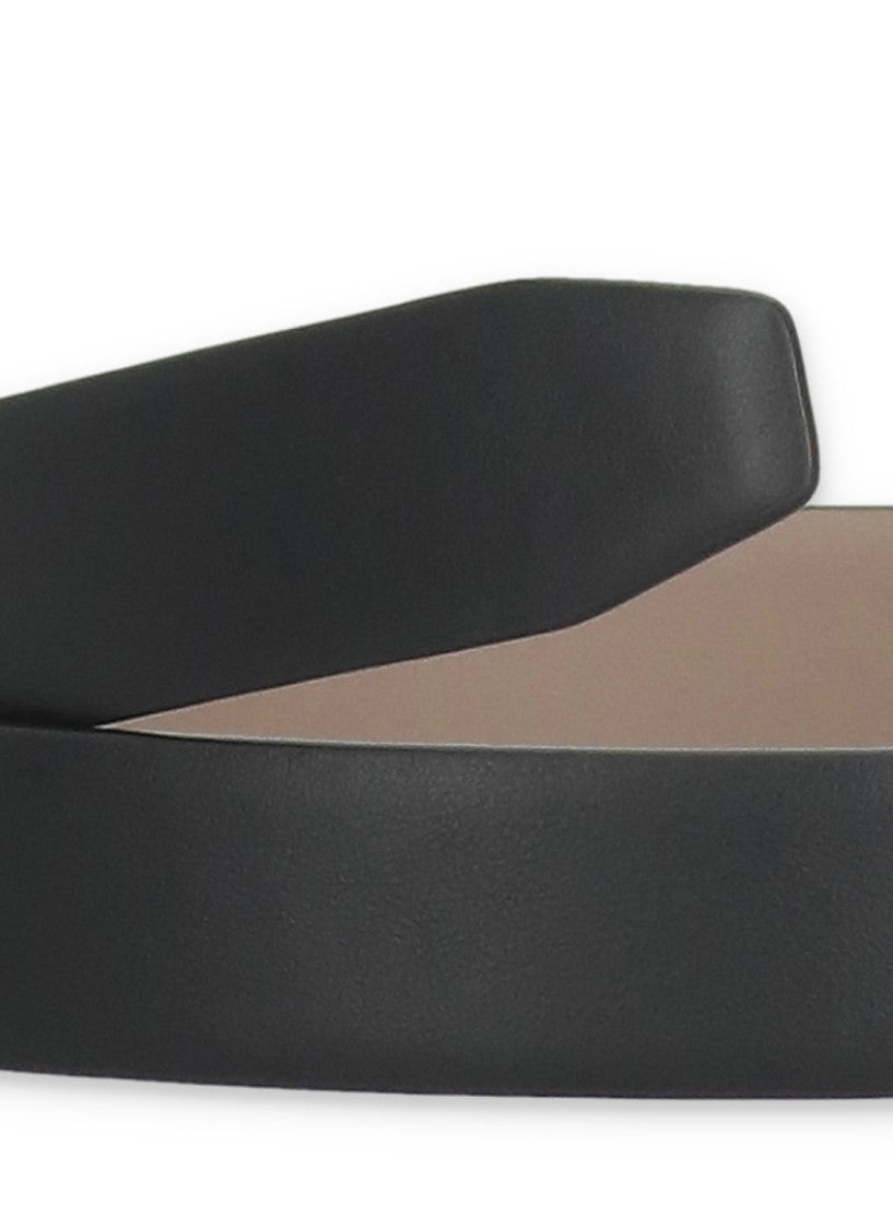 Tod's Reversible Black Leather Belt With Iconic T Logo Buckle