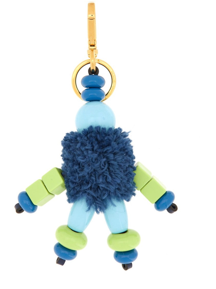 Etro Whimsical Beaded Charm With Fluffy Accents