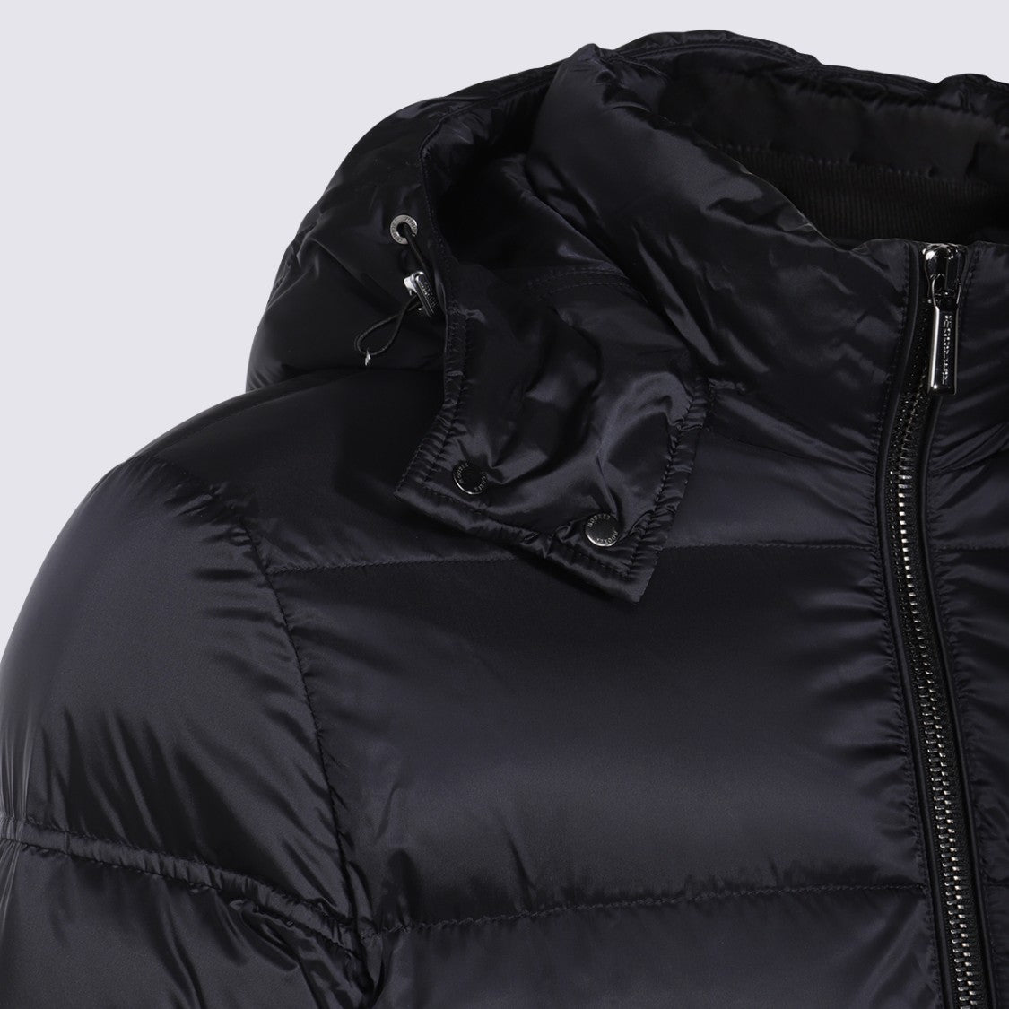 Moorer Glossy Quilted Insulated Coat With Detachable Hood