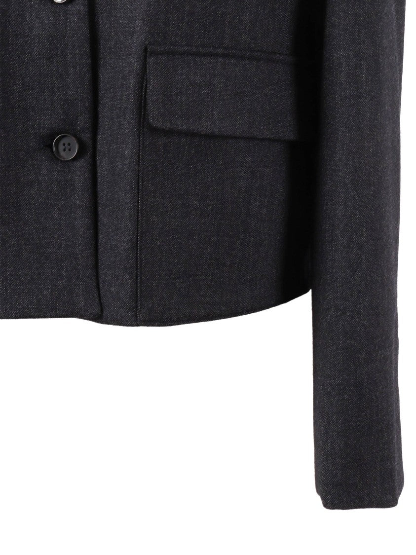 Lorena Antoniazzi Structured Cropped Coat With Classic Collar