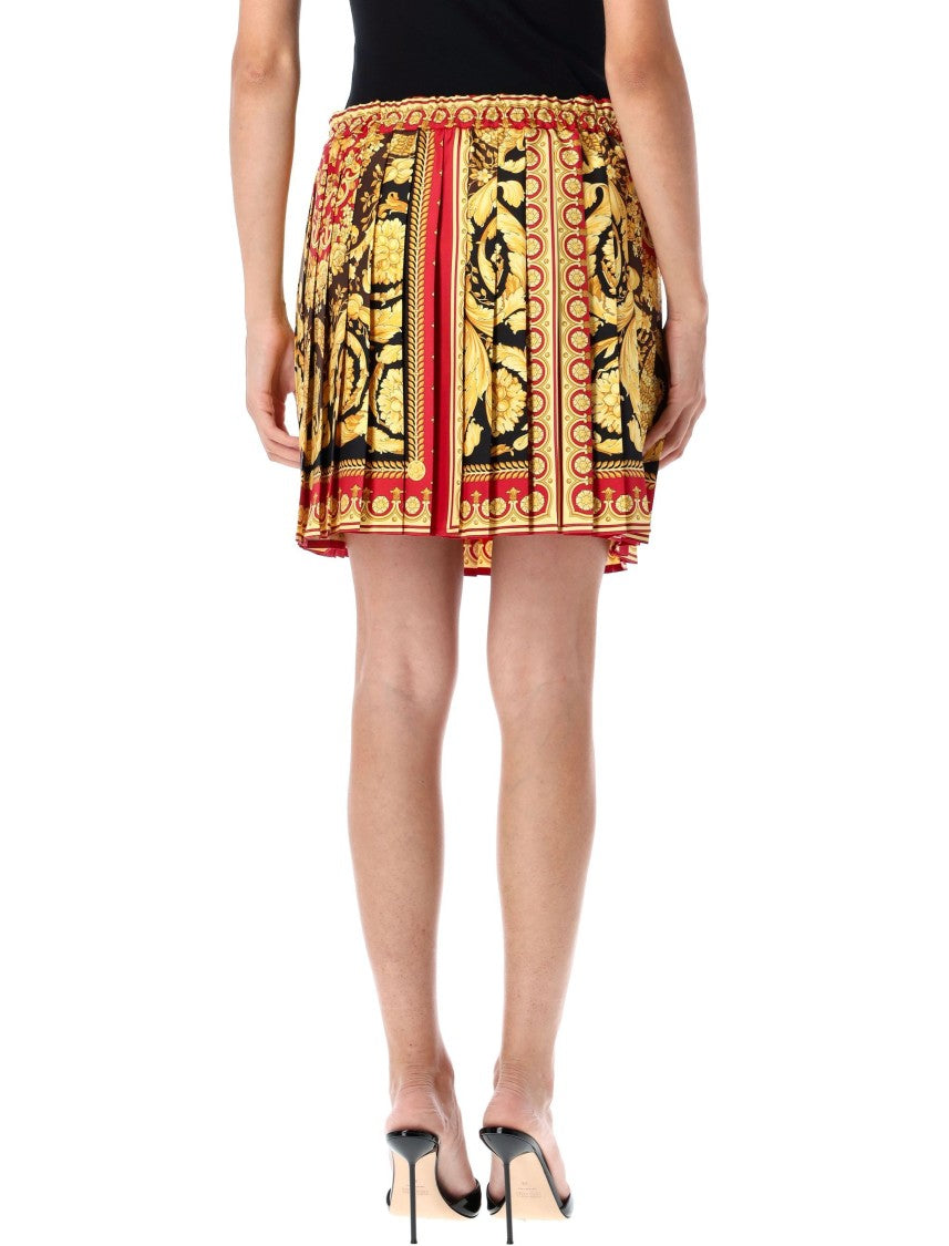 Versace Barocco Pleated Mini Skirt