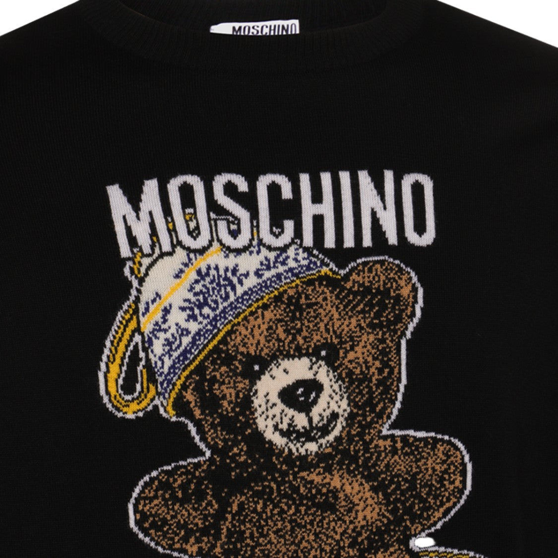 Moschino Graphic Teddy Bear Sweater With Bold Branding
