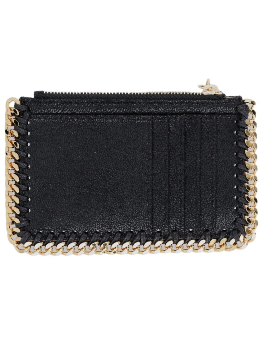 Stella Mccartney Falabella Chain Trim Textured Card Holder