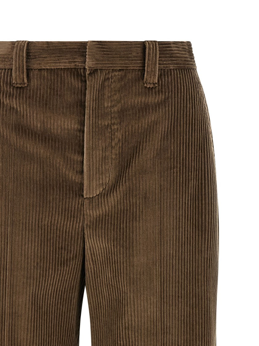 Brunello Cucinelli Wide Leg Corduroy Trousers