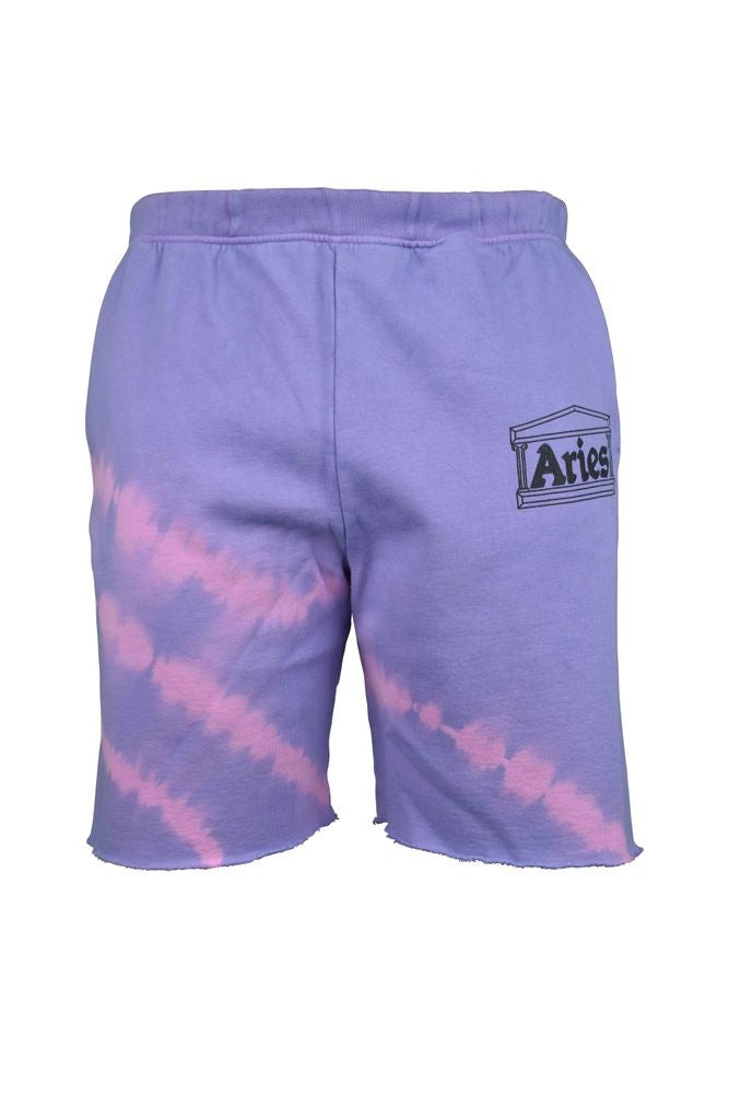 Aries Purple Tie-Dye Shorts With Elastic Waistband