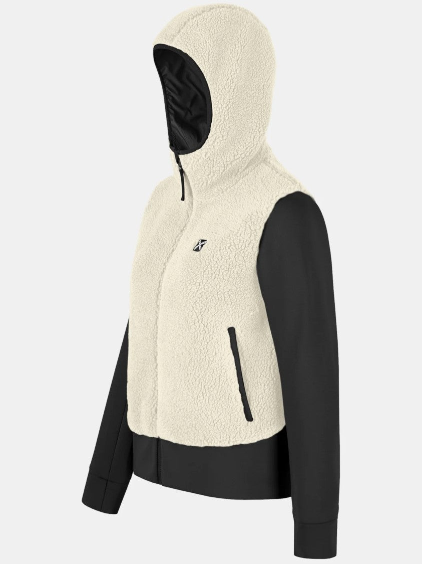Montura Cozy Sherpa Fleece Jacket With Smooth Black Accents