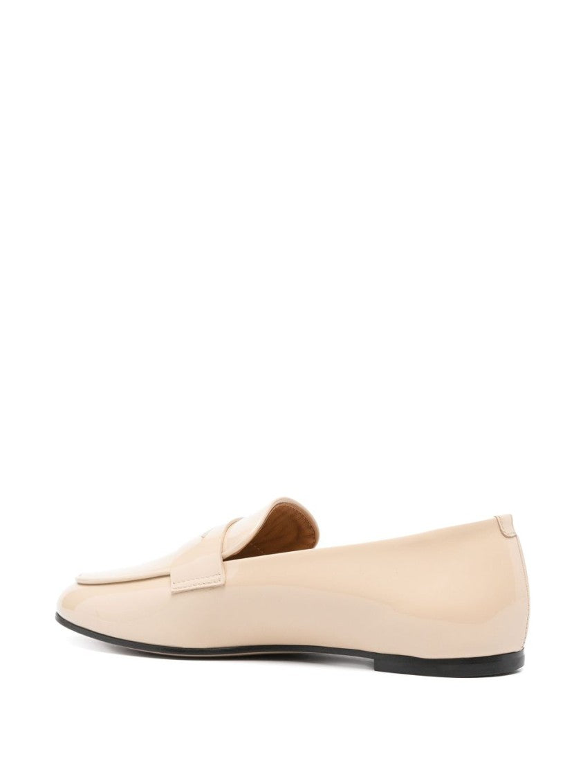 Tod's Almond Beige Penny Slot Branded Flats