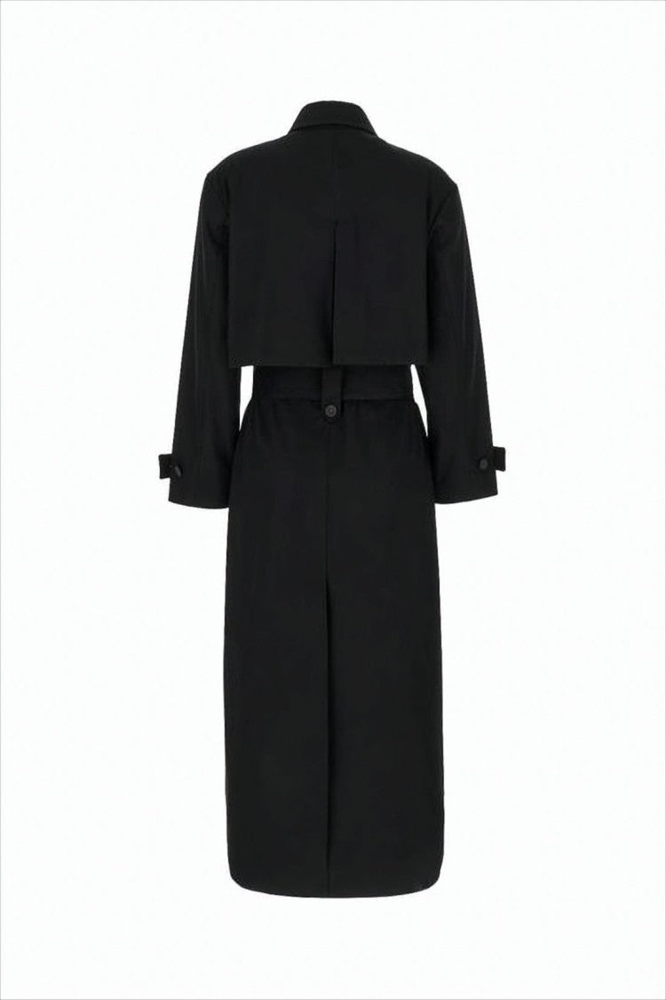 A.P.C. Knee-Length Double-Breasted Coat With Classic Collar