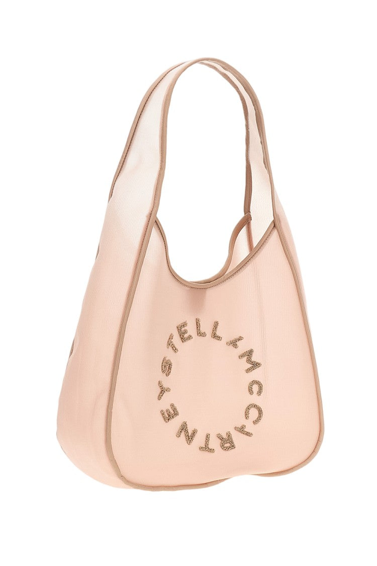 Stella Mccartney Logo Large Hobo Bag Mesh