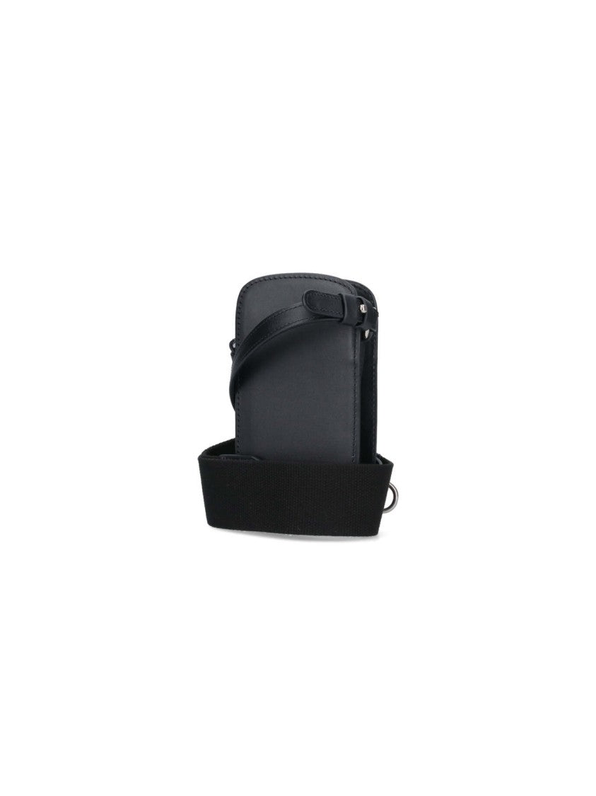 A.P.C. Black James Mini Matte Leather Bag