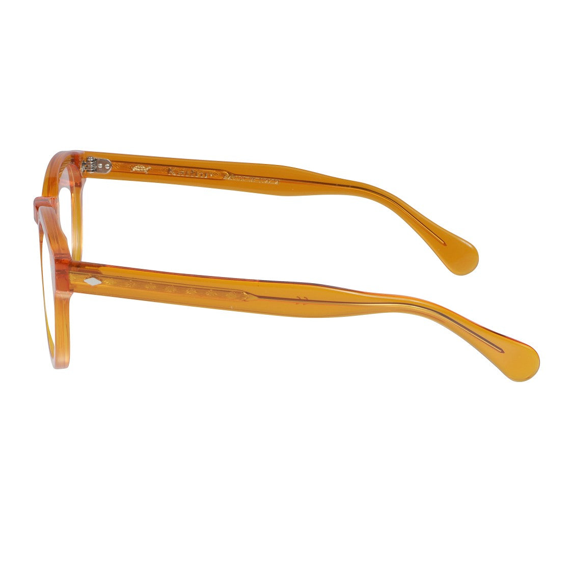 Kador Jolly Cal 49 Translucent Amber Rounded Square Eyeglasses