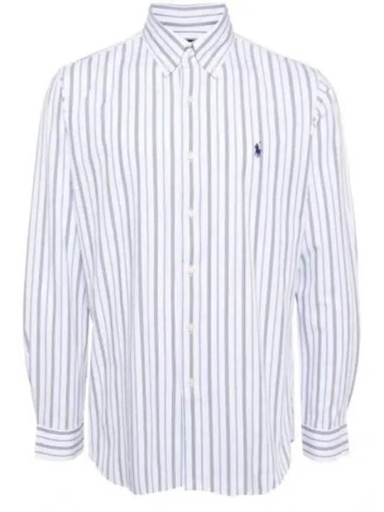 Polo Ralph Lauren Vertical Striped Long Sleeve Button-Up Shirt With Pointed Collar