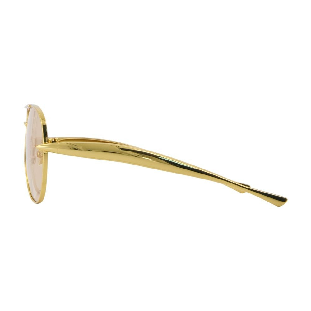Bottega Veneta Polished Gold Metal Sunglasses