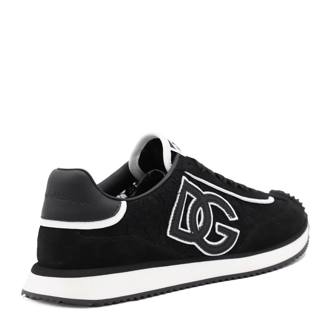 Dolce & Gabbana Black And White Dg Cushion Sneakers