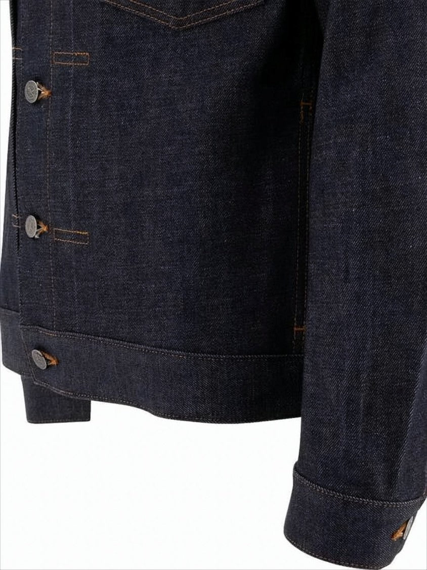 A.P.C. Structured Denim Jacket With Contrast Stitching