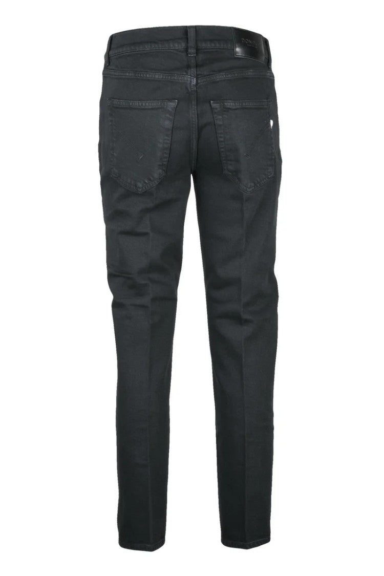 Dondup Straight-Leg Black Denim Jeans