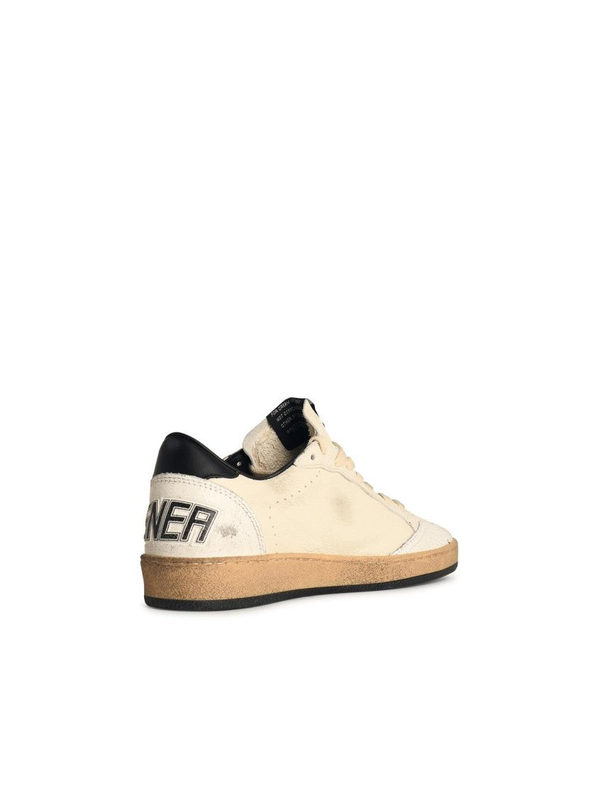 Golden Goose Ball Star' White Leather Sneakers