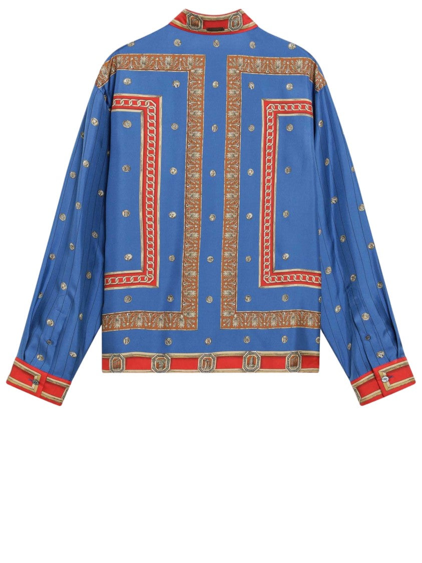 Versace Silk Shirt With Intricate The Ringmaster Print