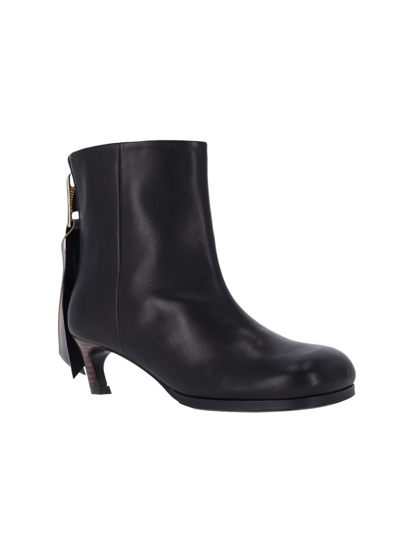 Sacai "Puller" Ankle Boots – Black