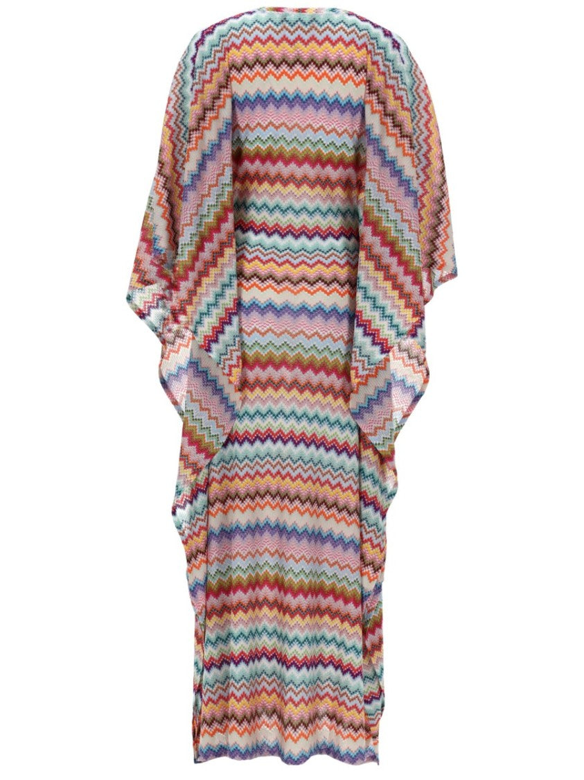 Missoni Zigzag Viscose Shimmering Kaftan Dress