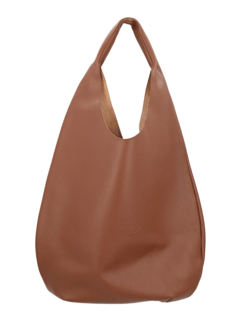 A.P.C. Spacious Textured Cowhide Handbag With Rounded Silhouette