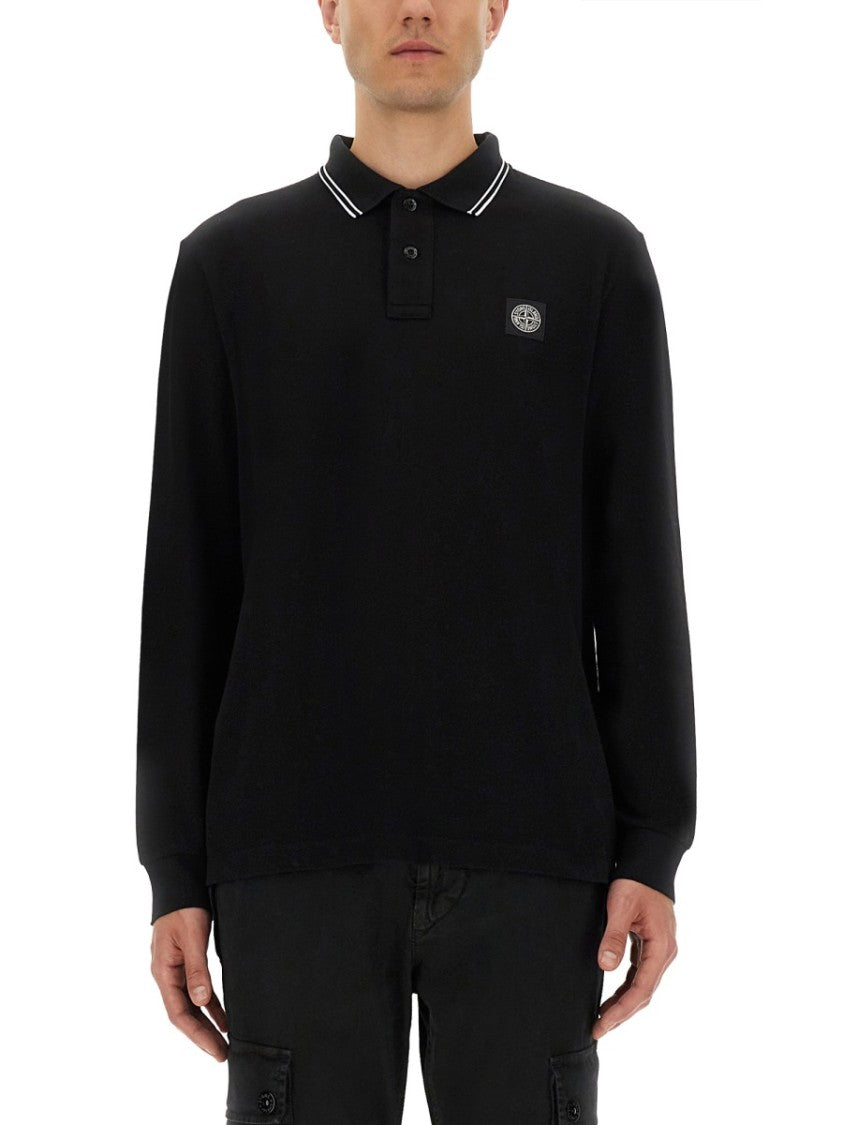 Stone Island Long-Sleeved Polo Shirt