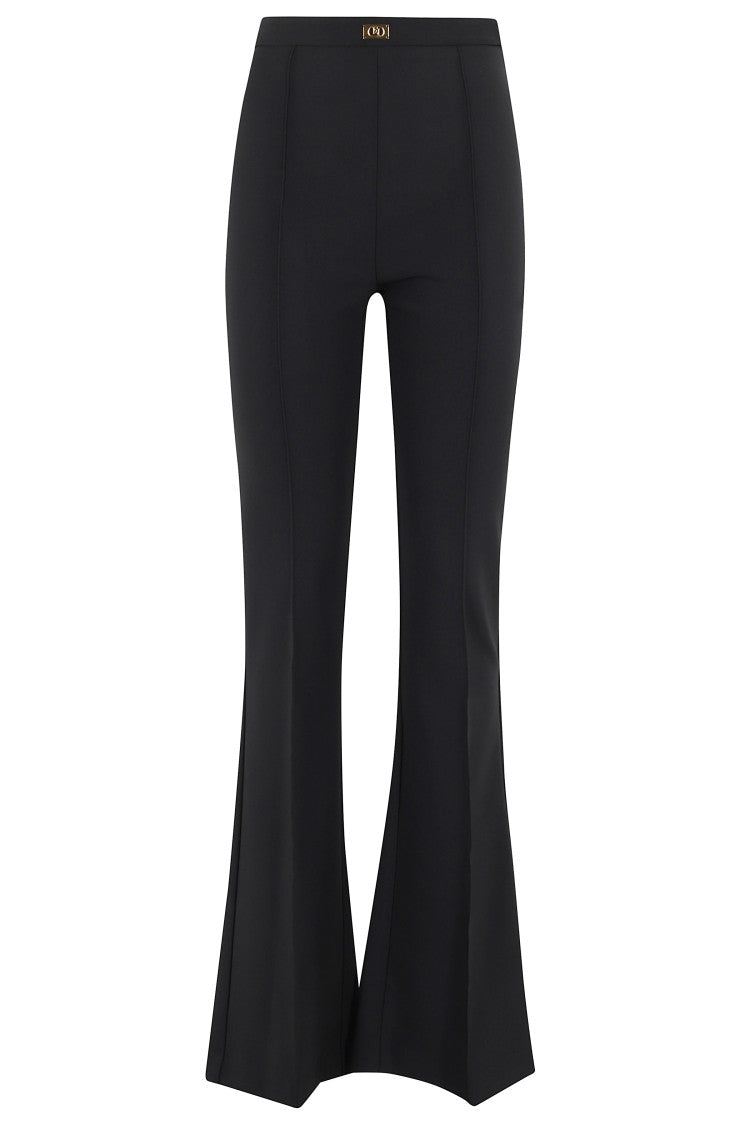 Elisabetta Franchi Flared Black Trousers