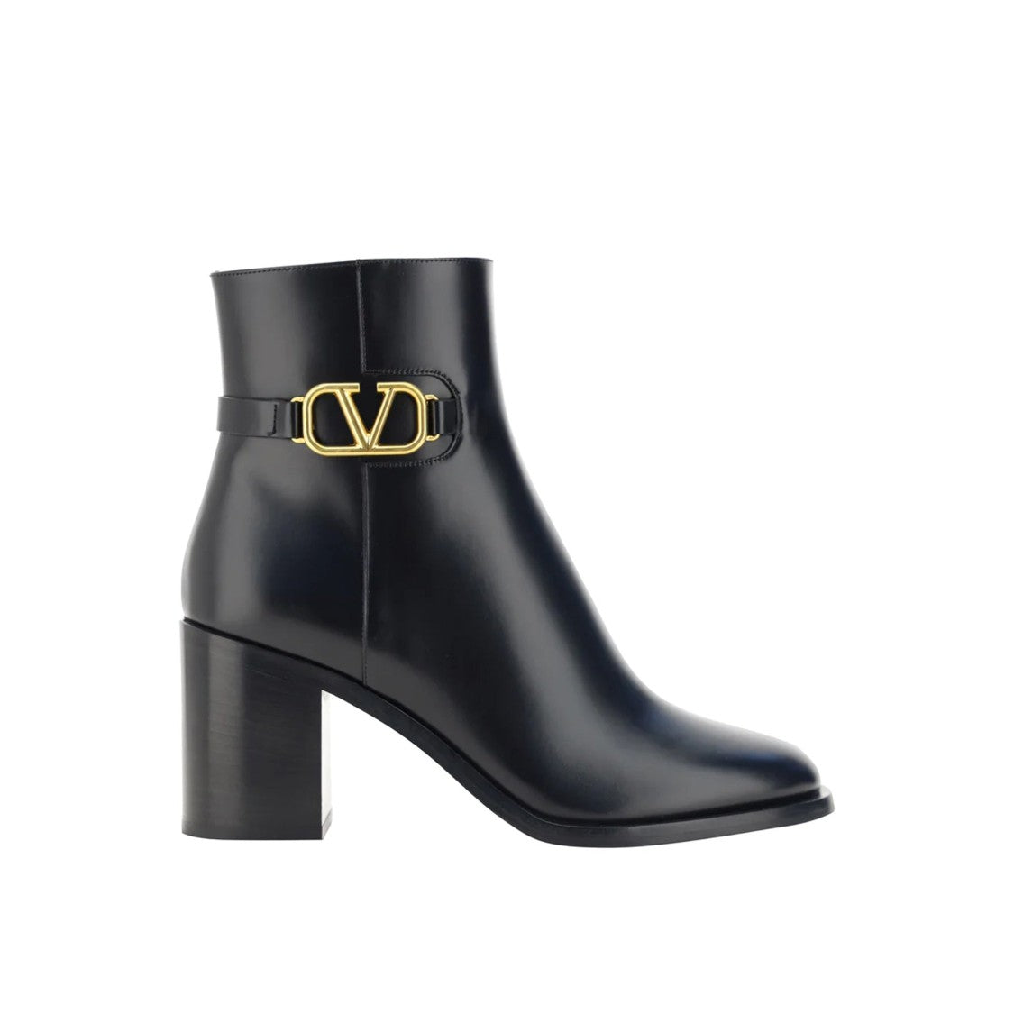 Valentino V-Logo Leather Ankle Boots