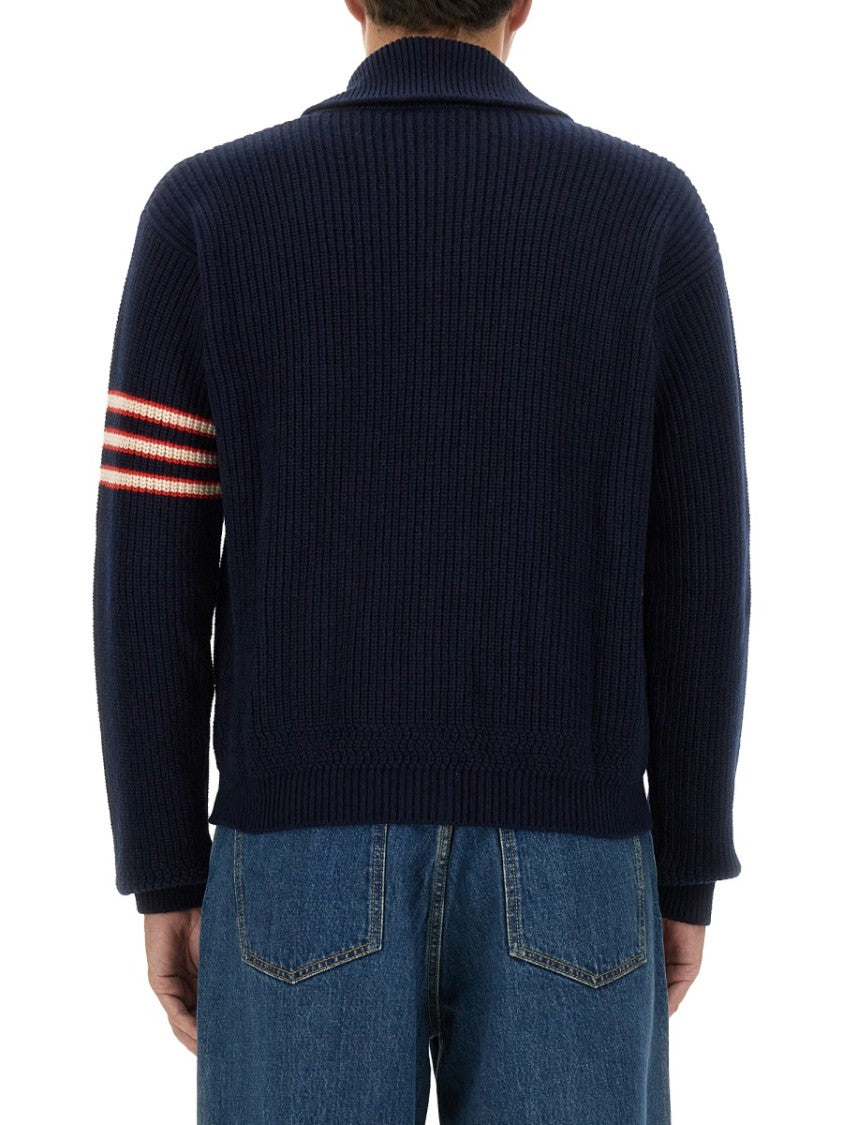 Bally Ribbed Merino Wool Cardigan