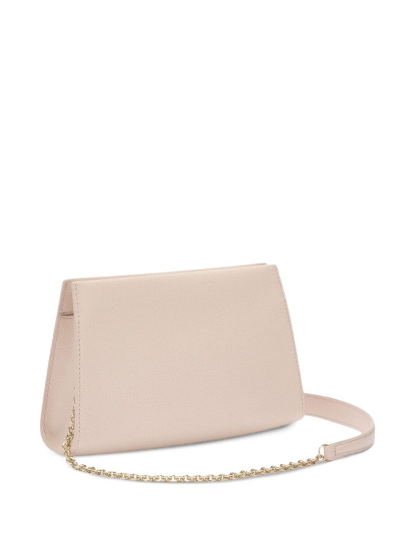 Furla Minimalist Structured Leather Bag With Chain Strap