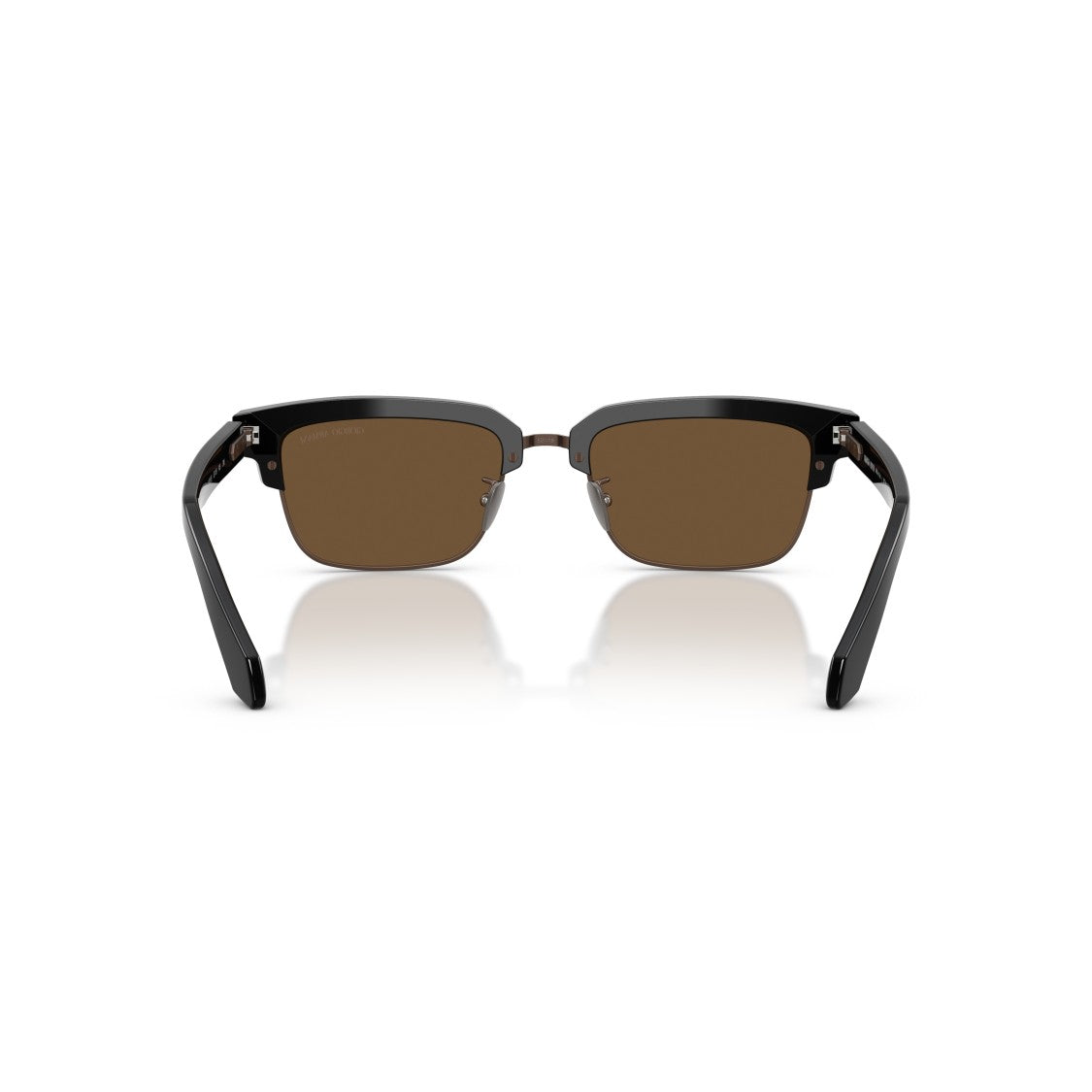 Giorgio Armani 0Ar8243 Rectangular Black Acetate Sunglasses With Brown Lenses