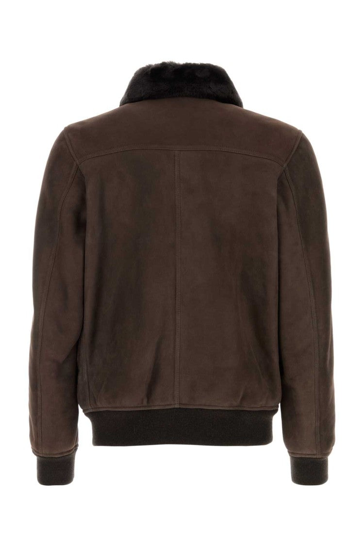 Moorer Dark Brown Suede Fiano Jacket