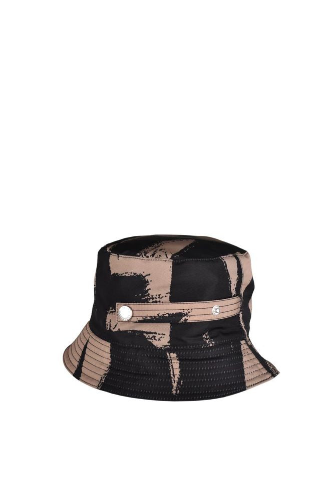 Alexander Mcqueen Beige And Black Graffiti Print Bob Hat