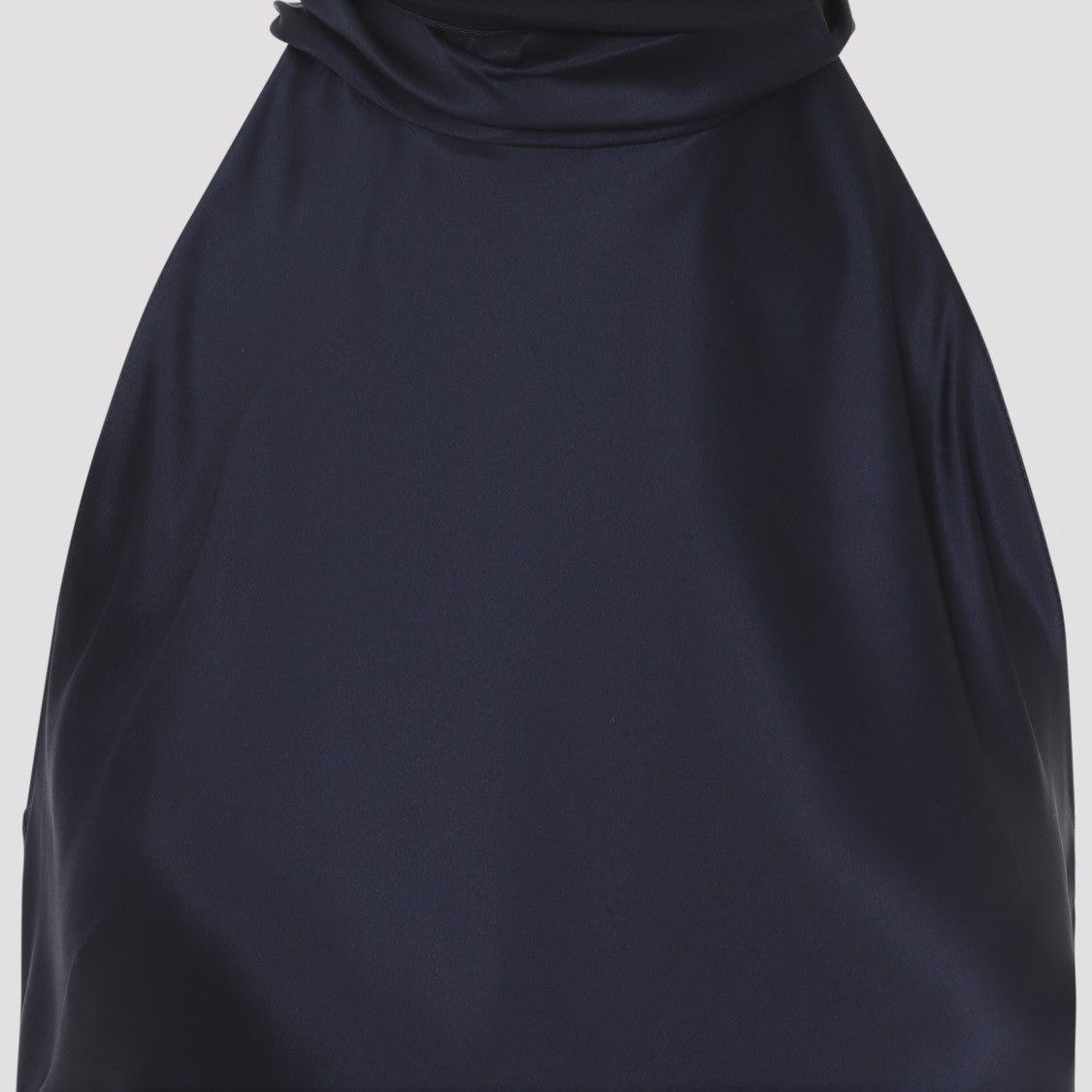 Polo Ralph Lauren Navy Blue Mulberry Silk Halter-Neck Blouse