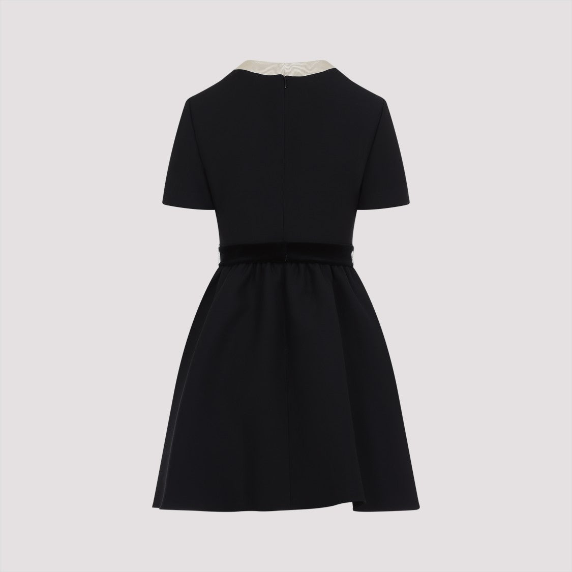 Valentino Black Virgin Wool Mini Dress