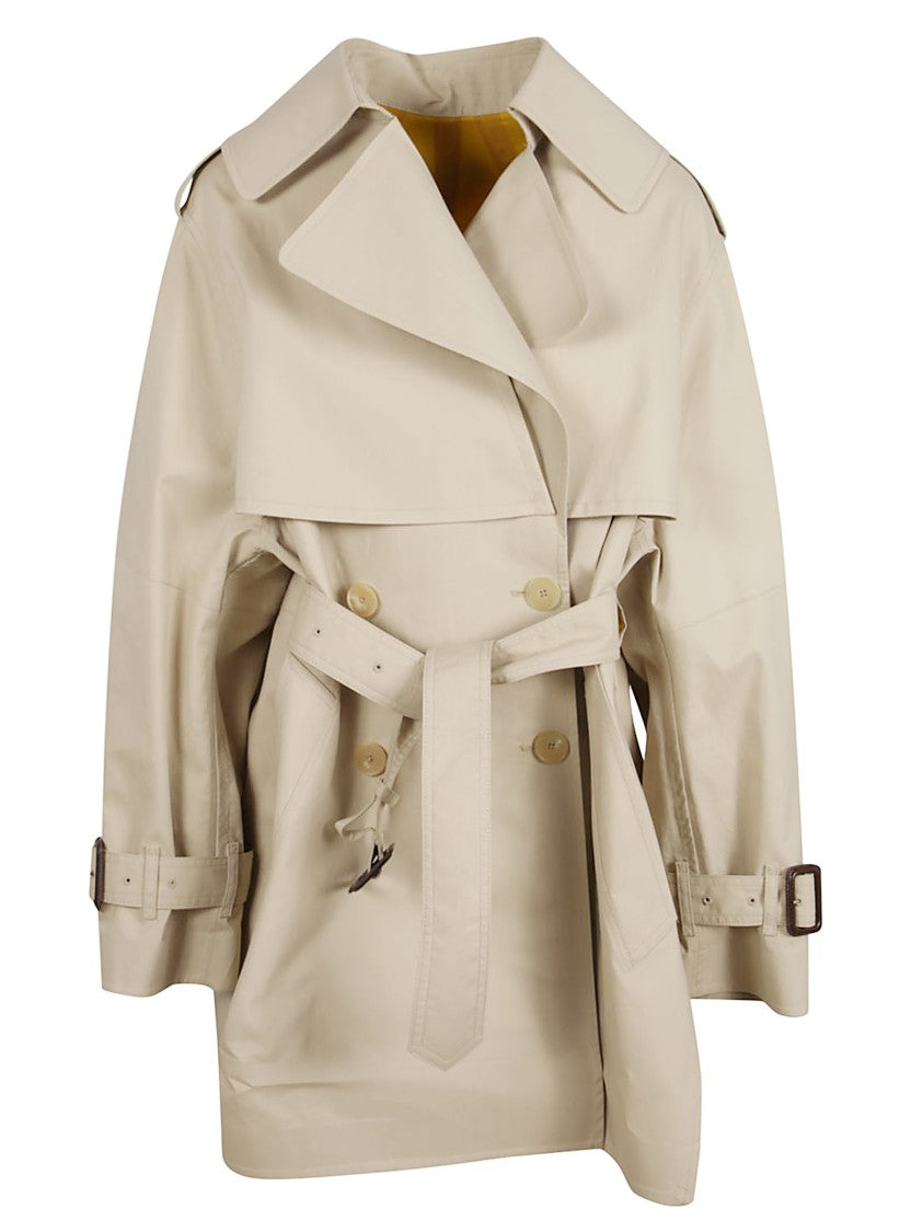 Givenchy Cocoon Short Trench With Cape-Style Back