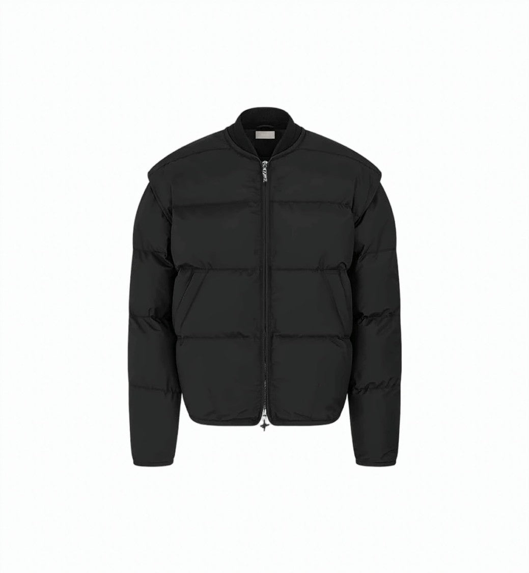 Christian Dior Quilted Black Puffer Detachable Vest Jacket