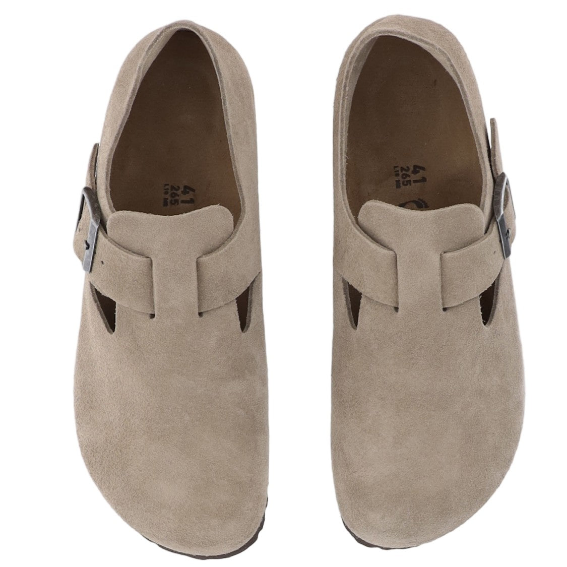 Birkenstock Closed Toe Suede Mules With Adjustable Strap