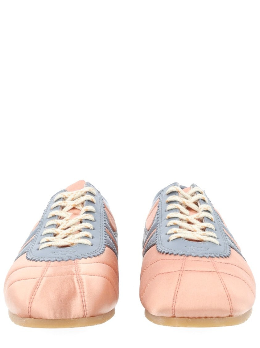 Dries Van Noten Quilted Satin Finish Blue Accent Sneakers