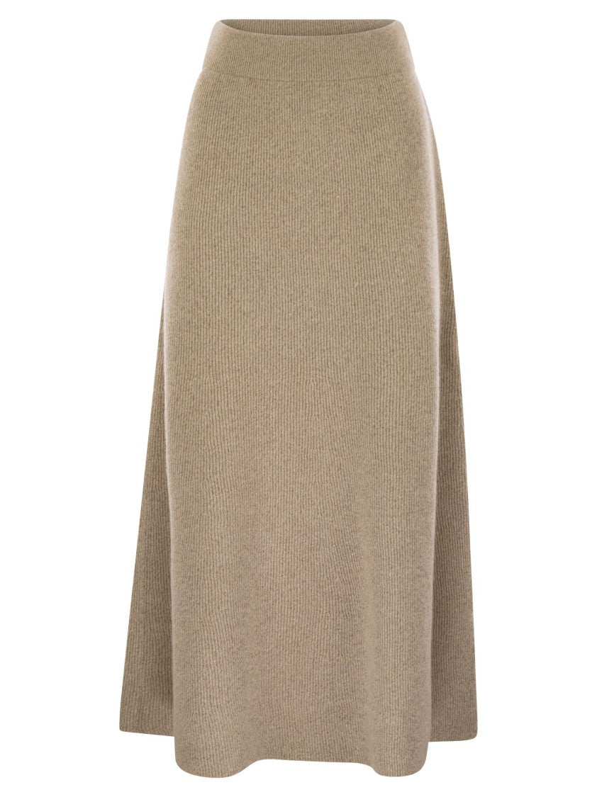 Fabiana Filippi Platinum And Lurex Long Skirt