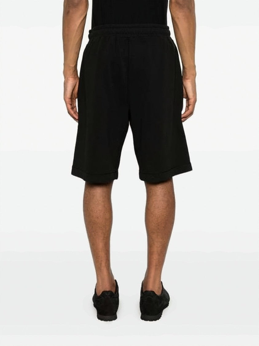 C.P. Company Relaxed Fit Olive Shorts With Button Closure And Flap Pocket