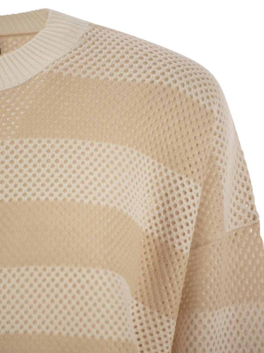 Fabiana Filippi Crew-Neck Sweater In Wool And Cotton