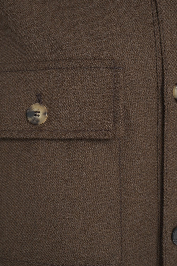 Jacob Cohen Utility-Inspired Overshirt With Classic Kent Collar And Buttoned Pockets