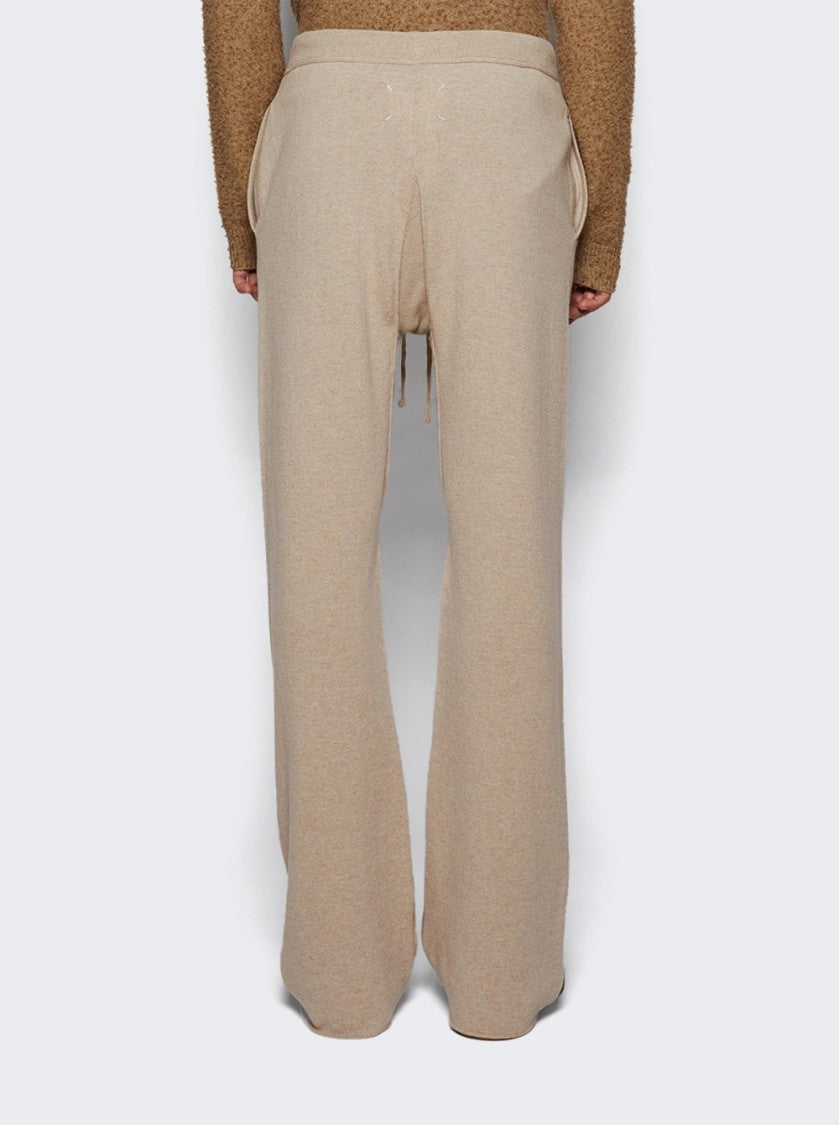 Maison Margiela Relaxed Fit Drawstring Pants In Soft Wool-Cashmere Blend