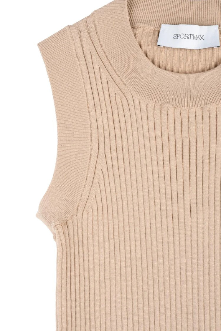 Sportmax Tione Cotton Top - Camel