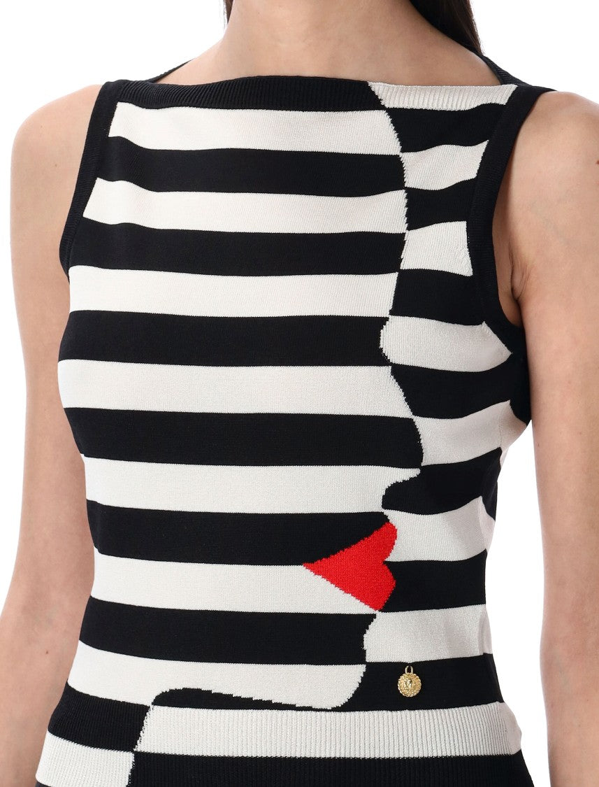 Balmain Geometric Stripe Top